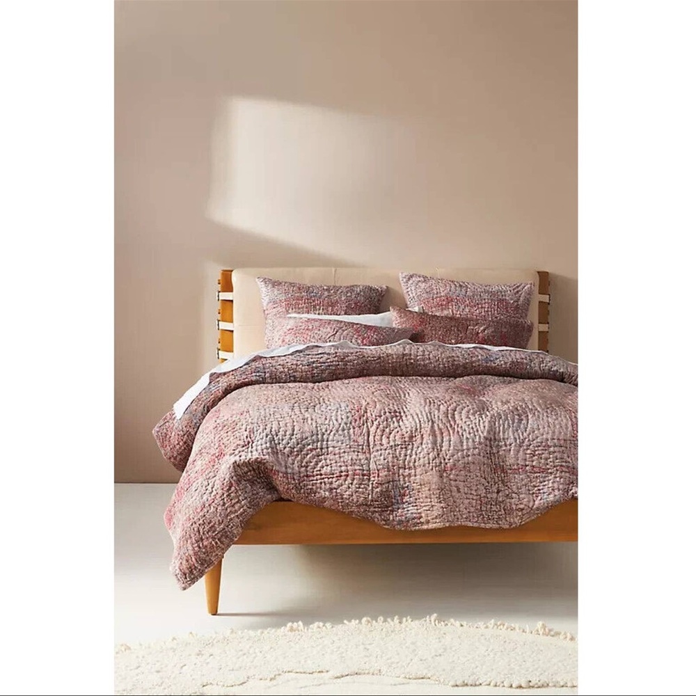 Anthropologie Velvet Andressa Quilt Queen